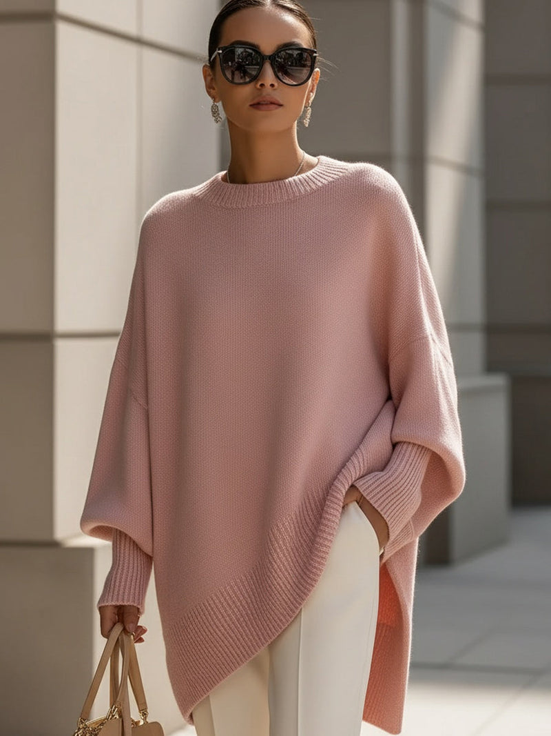 Kimia - Oversized Knitted Crew Neck Sweater