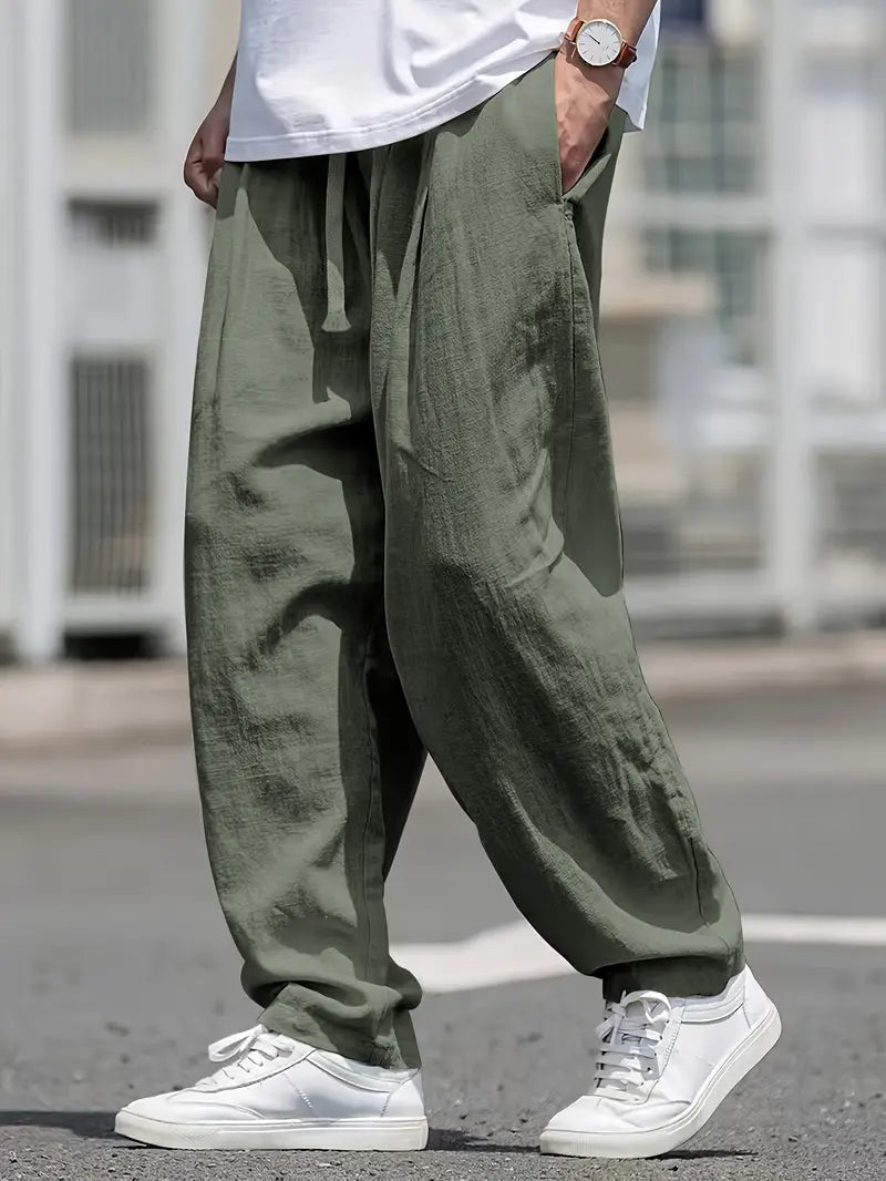 Kirk - Breathable Cotton Pants with Pockets