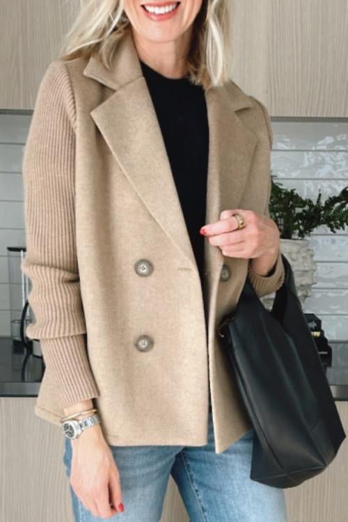 Kittiya – Elegant Knit Blazer with Long Sleeves