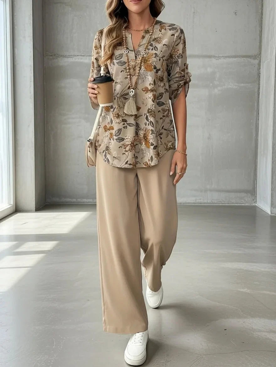 Kresimira – Elegant Two-Piece Set with Floral Pattern