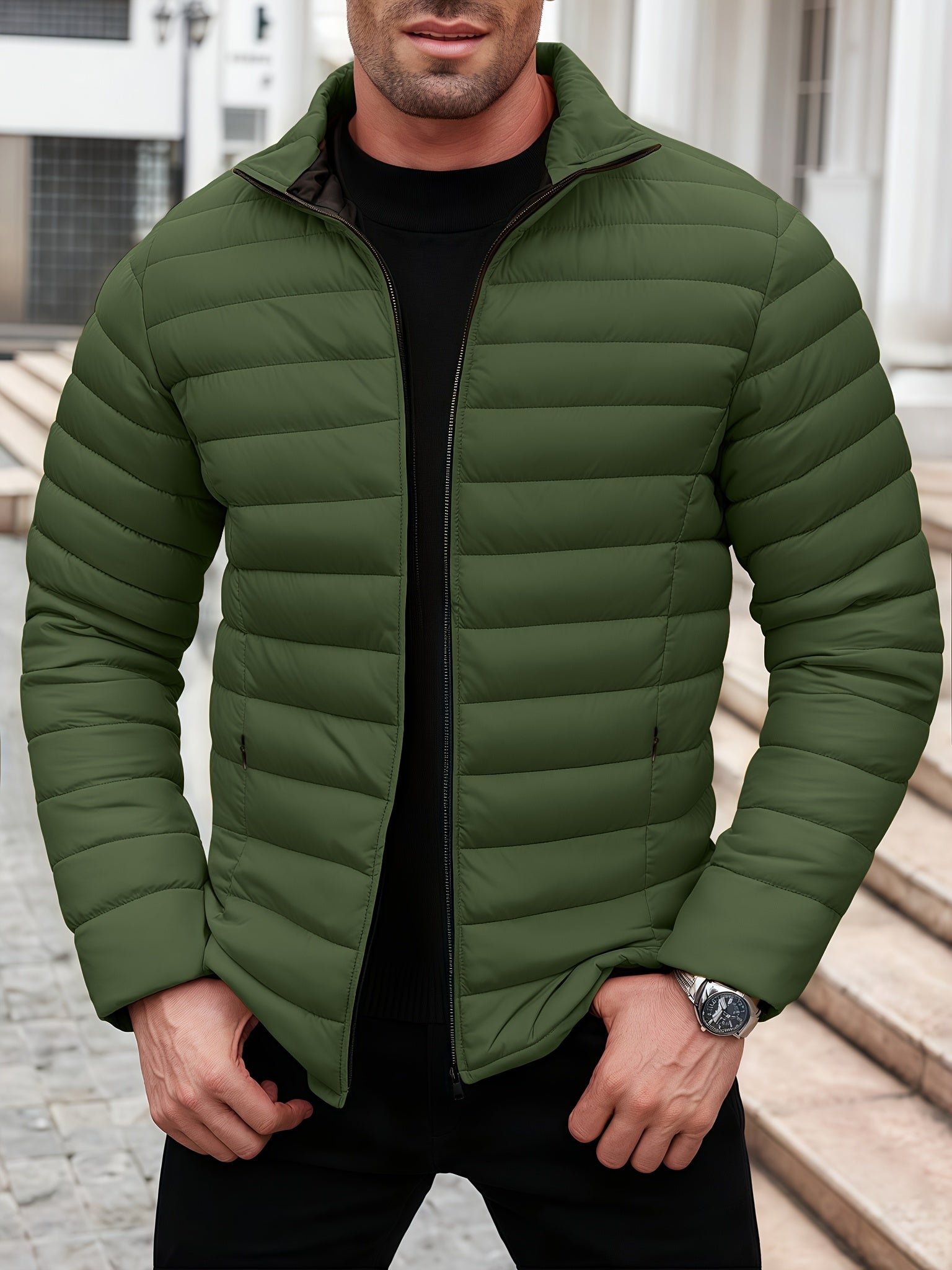 Kristian – Quilted Puffer Jacket with Zipper