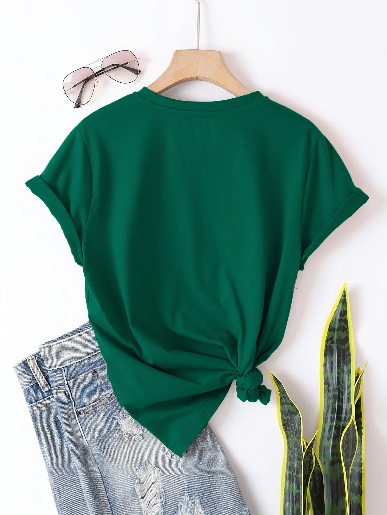 Larson – Casual Short Sleeve T-Shirt with Heart Prints