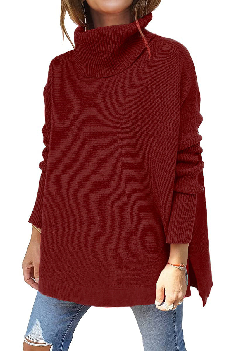 Latisha - Comfortable Oversized Turtleneck Sweater