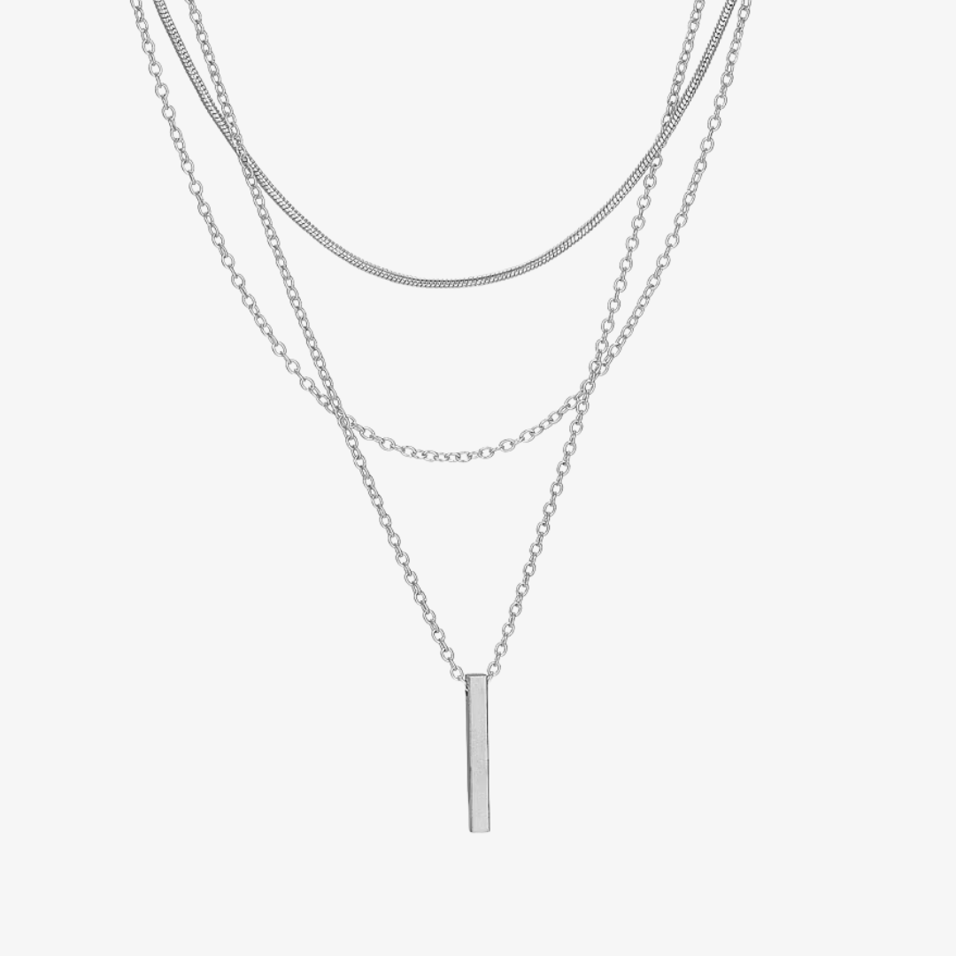 Layered Bar Necklace Trio