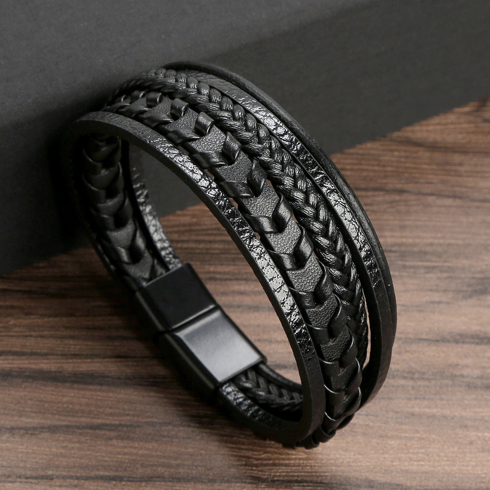 Lennart – Multi-layer Braided Leather Bracelet