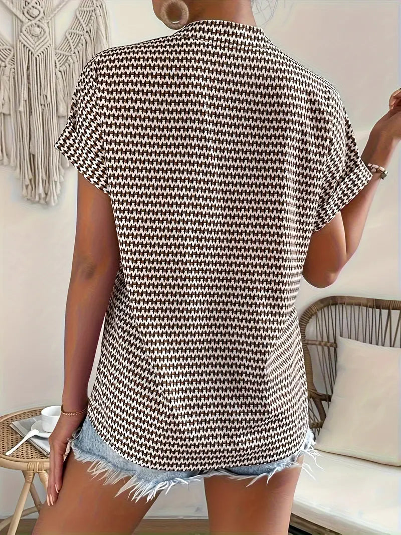 Leonore™ - Casual Short Sleeve Blouse