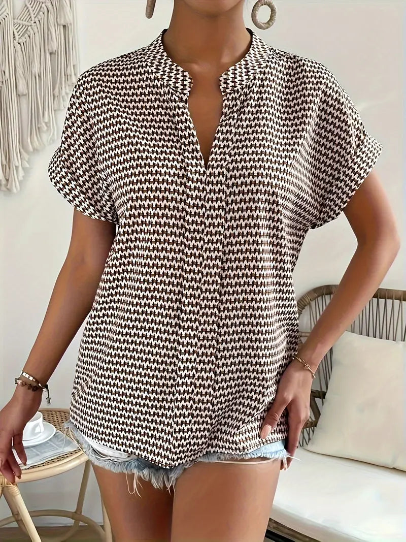 Leonore™ - Casual Short Sleeve Blouse