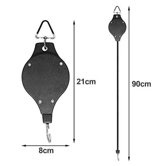 LiftBloom – Adjustable Hanging Basket Roller for Flowers