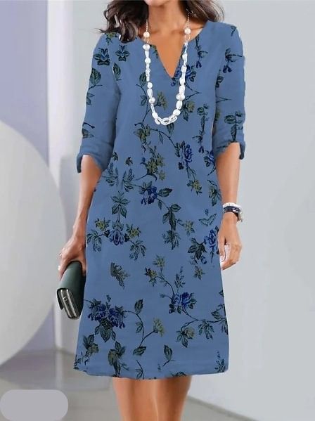 Lizzy - Double Tunic Dress with Floral Pattern