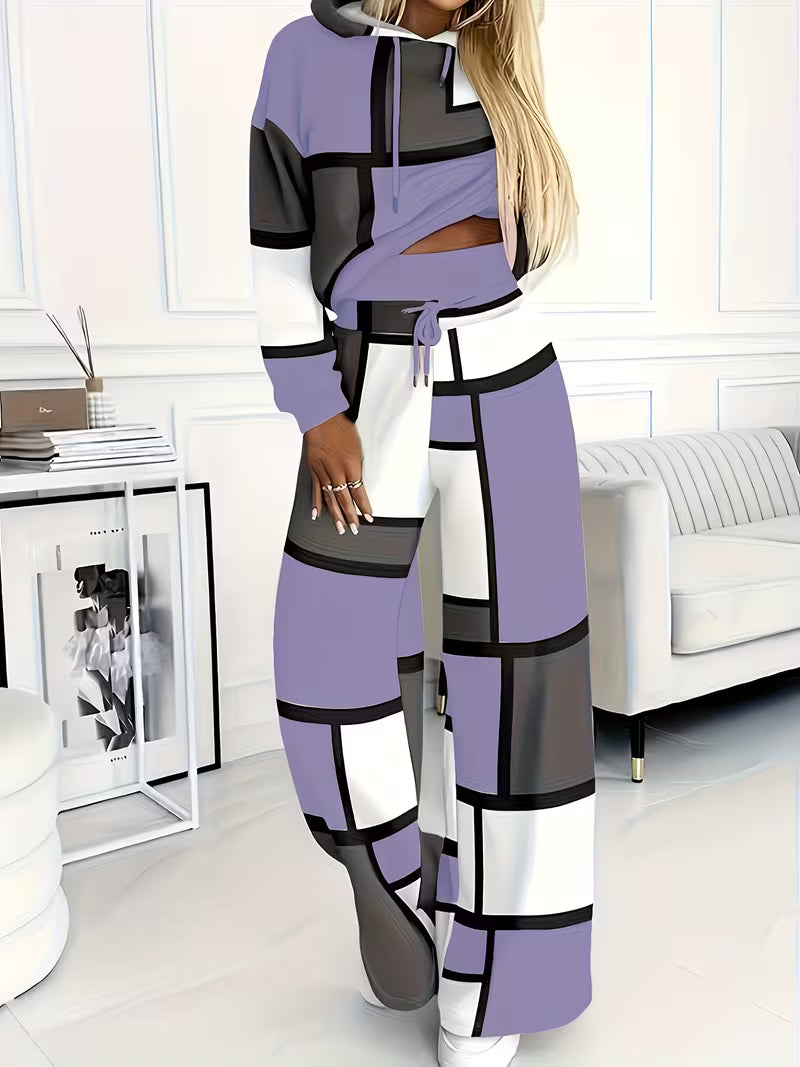 Loana – Casual Two-Piece Set in Block Colors