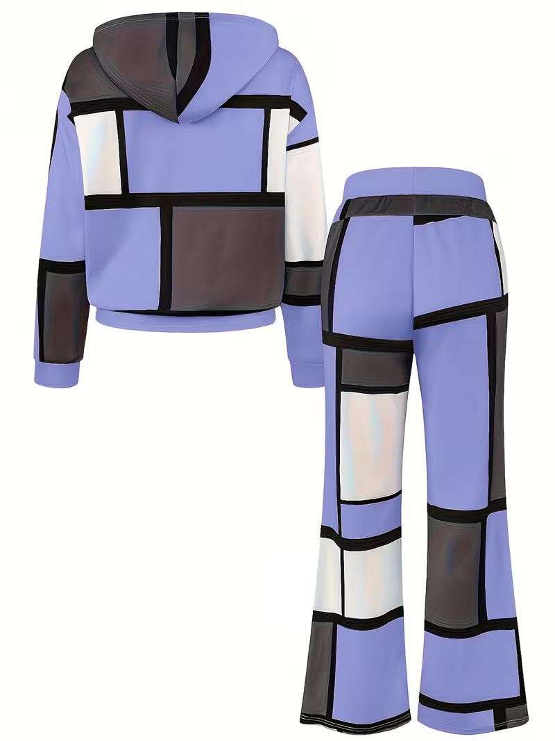 Loana – Casual Two-Piece Set in Block Colors