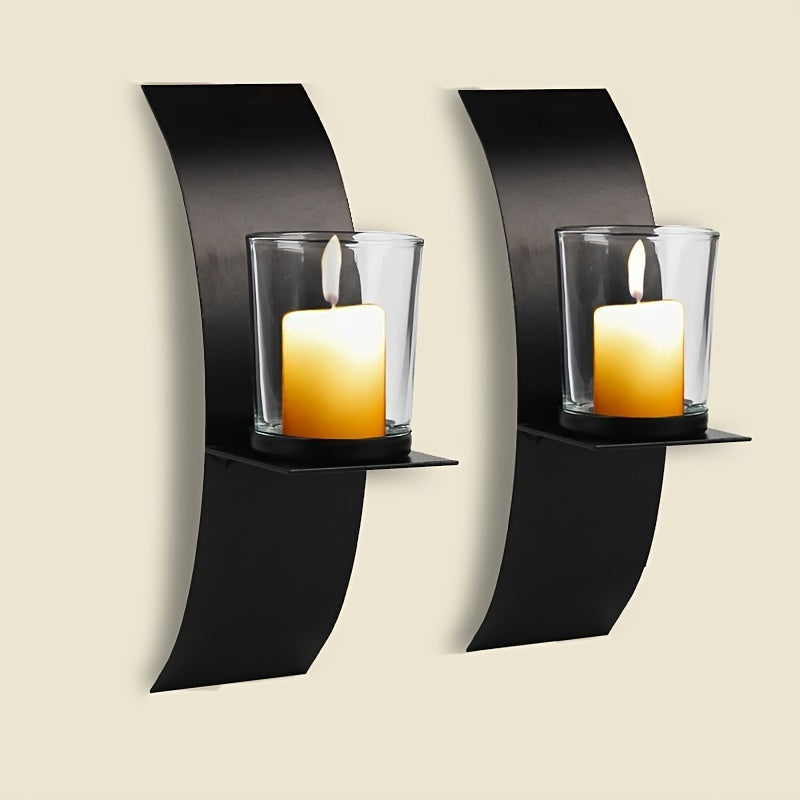 LumiSconce - 2 Piece Wall Sconce Candle Holders