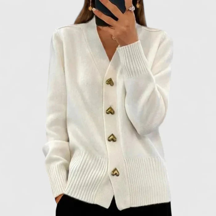 Lyddia - Cardigan with Heart Buttons
