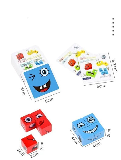 Bloques de Cubo Mágico con Caras Cambiantes