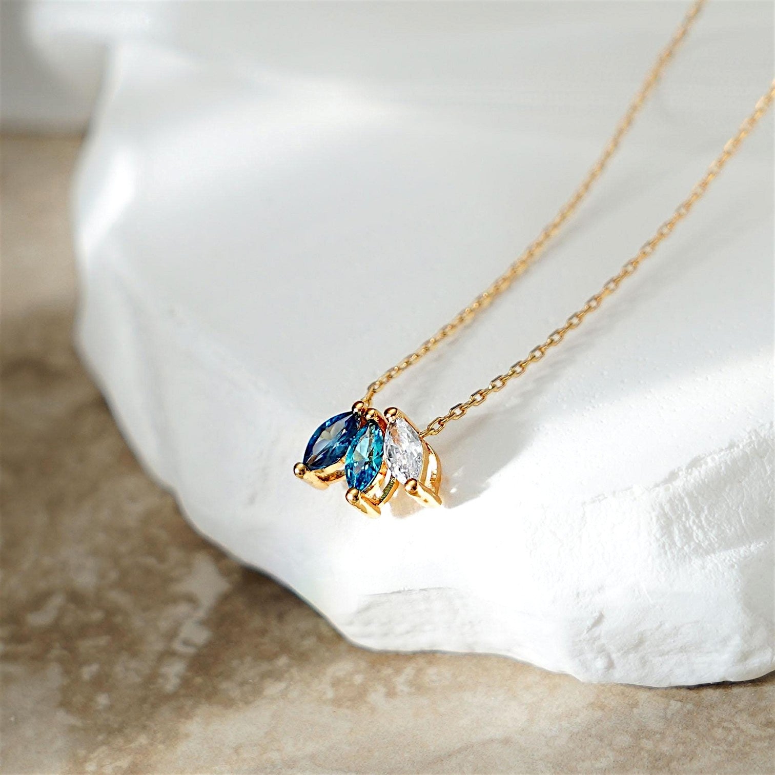 Mariselle Marquise Birthstone Necklace