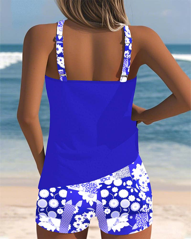 Maritta - Printed Linen Swimsuit