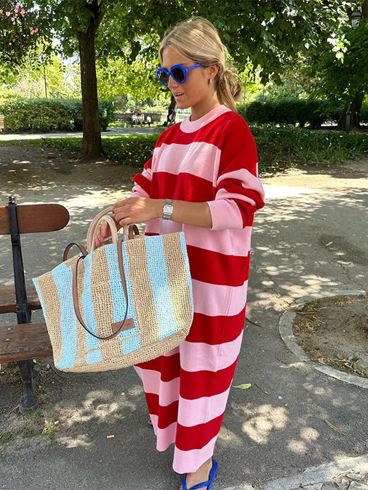Marlen™ - Casual Striped Midi Dress