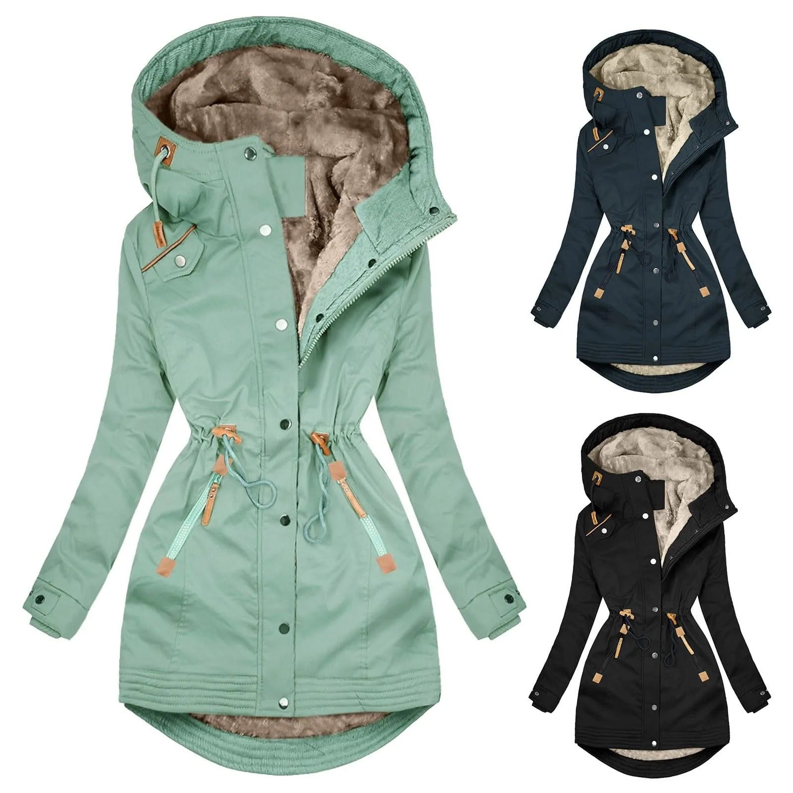 Marloes - Cozy Coat with Fur Lining
