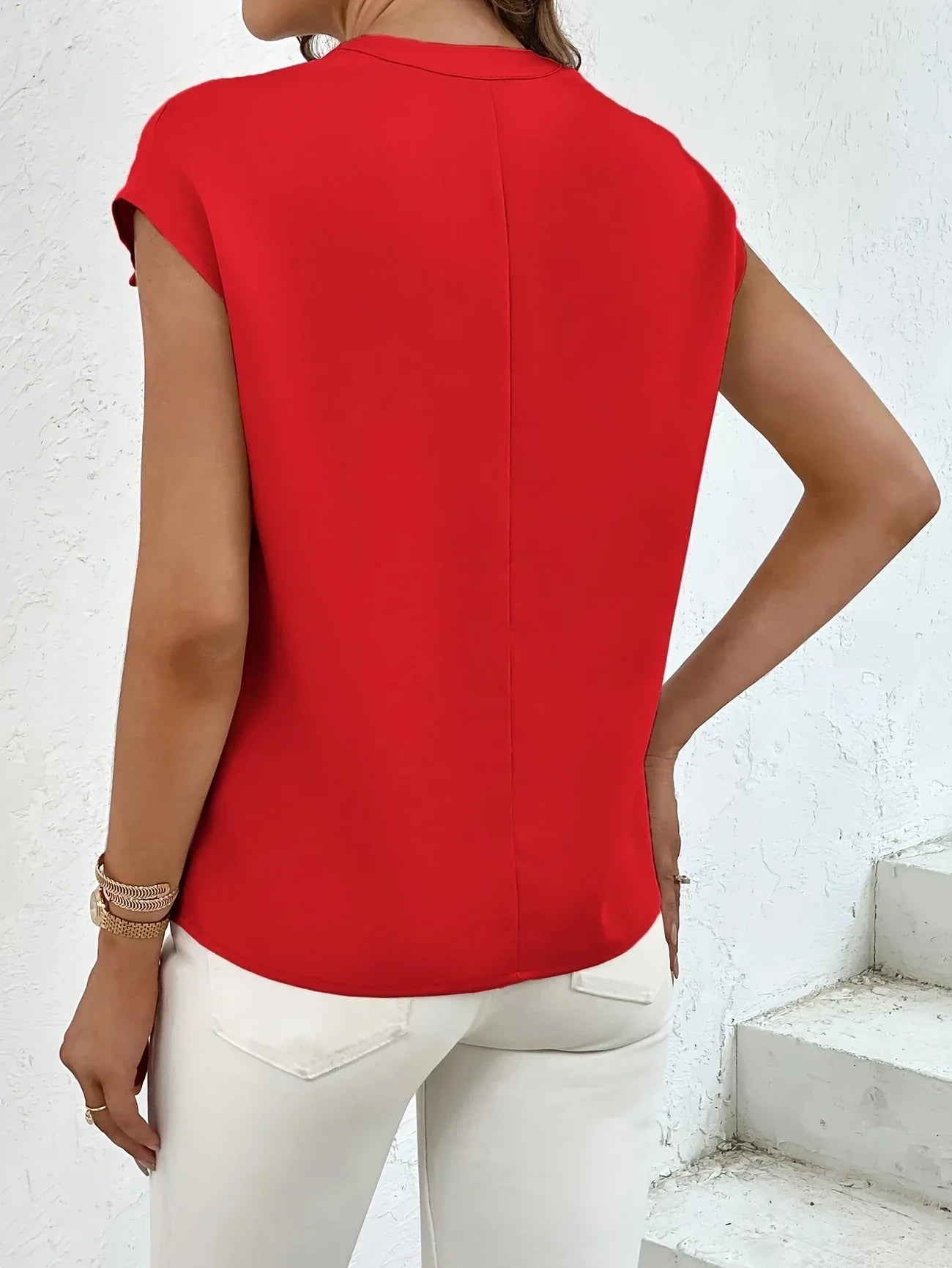 Marquita - Summer Casual Short-Sleeve Shirt with Pockets