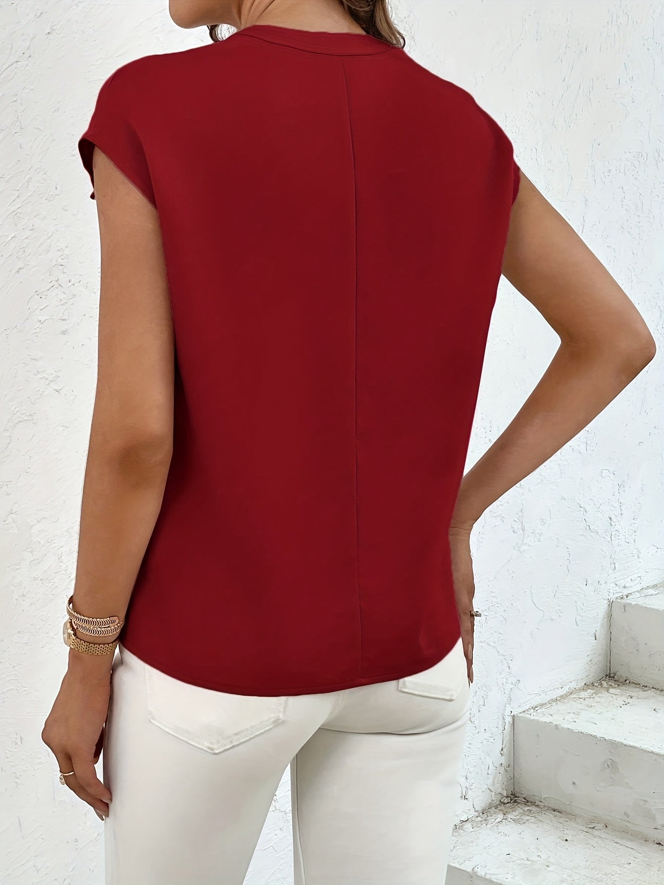 Marquita - Summer Casual Short-Sleeve Shirt with Pockets