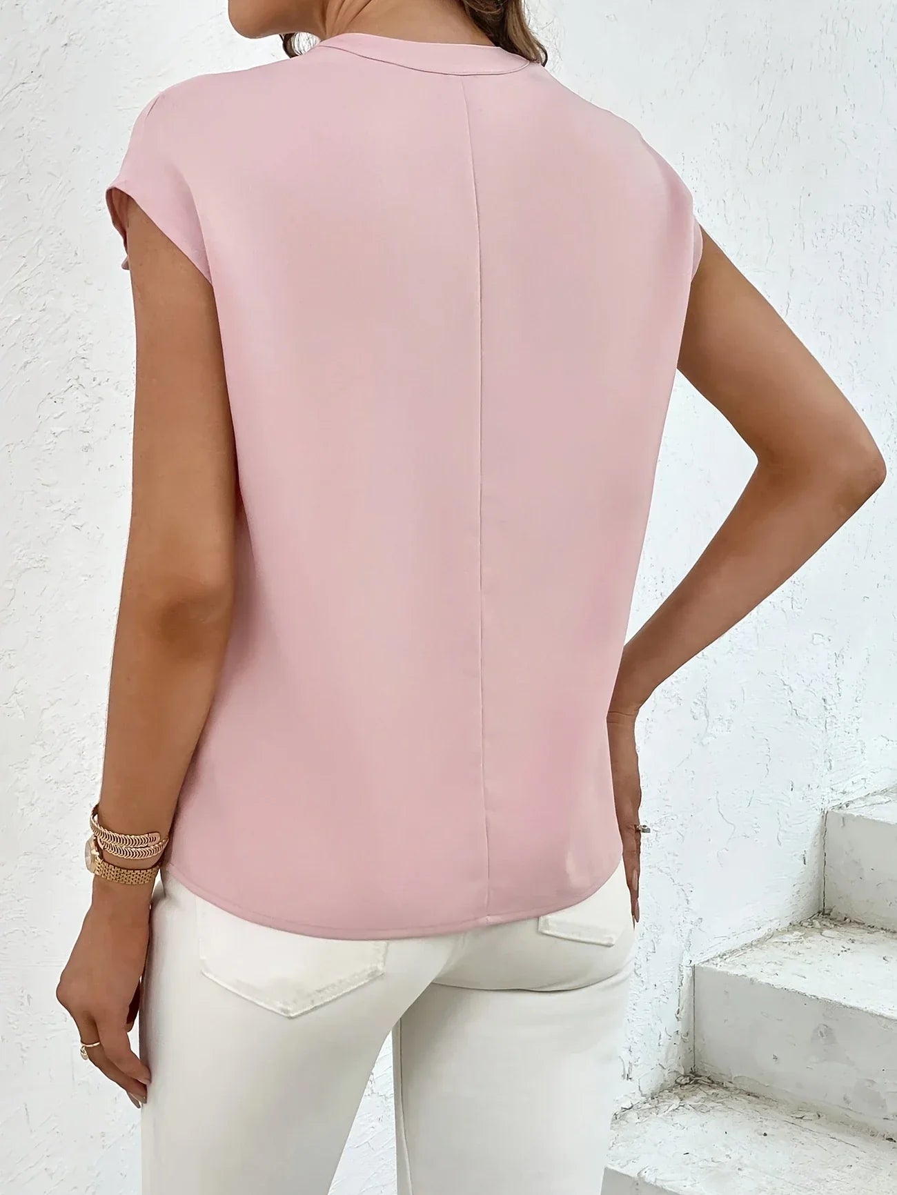 Marquita - Summer Casual Short-Sleeve Shirt with Pockets