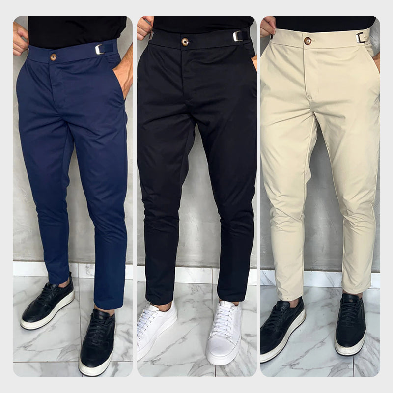 Matan - Classic Stretch Pants with Slim Fit
