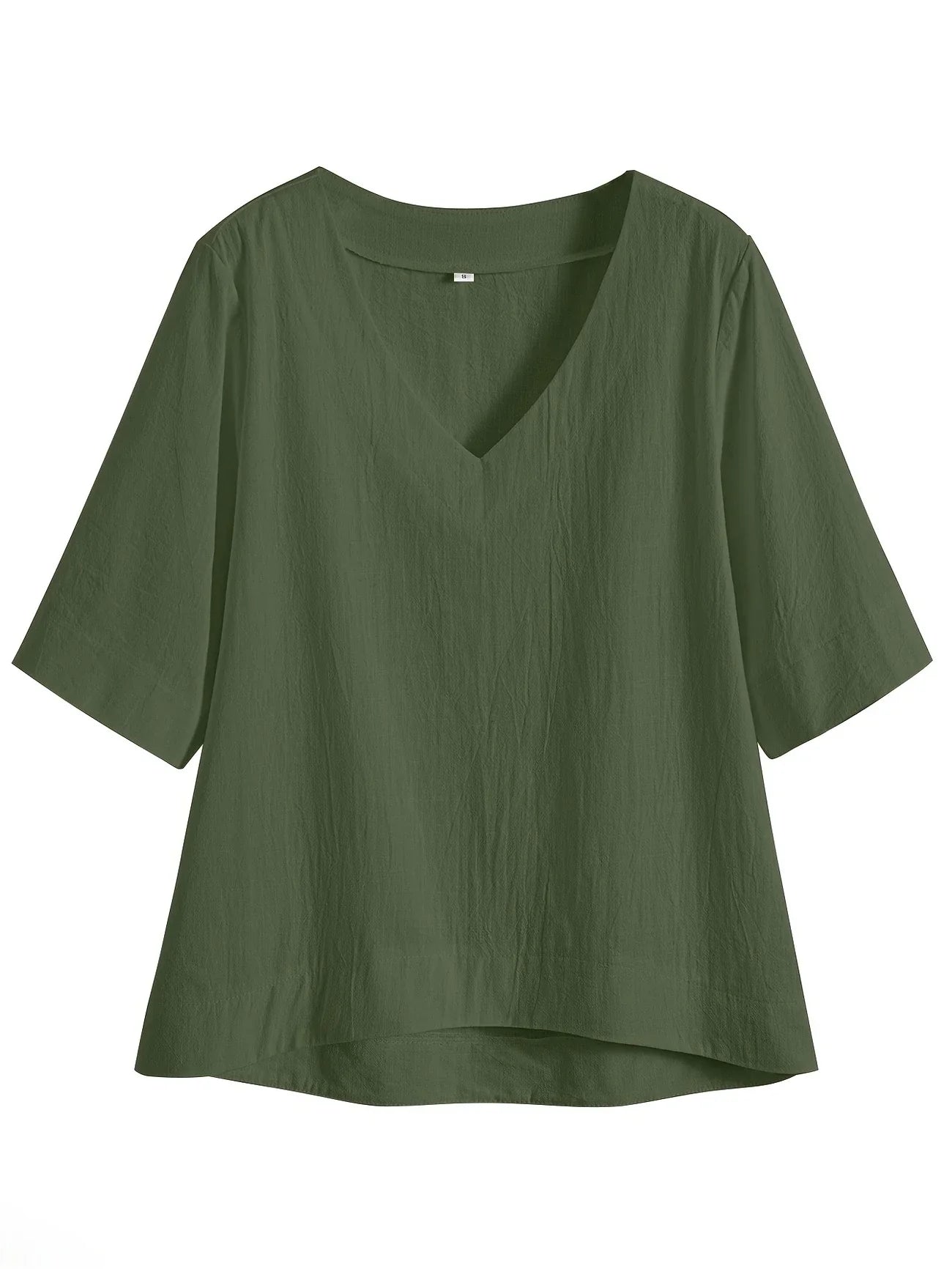 Mattea – Casual Loose-Fitting Top with V-Neck