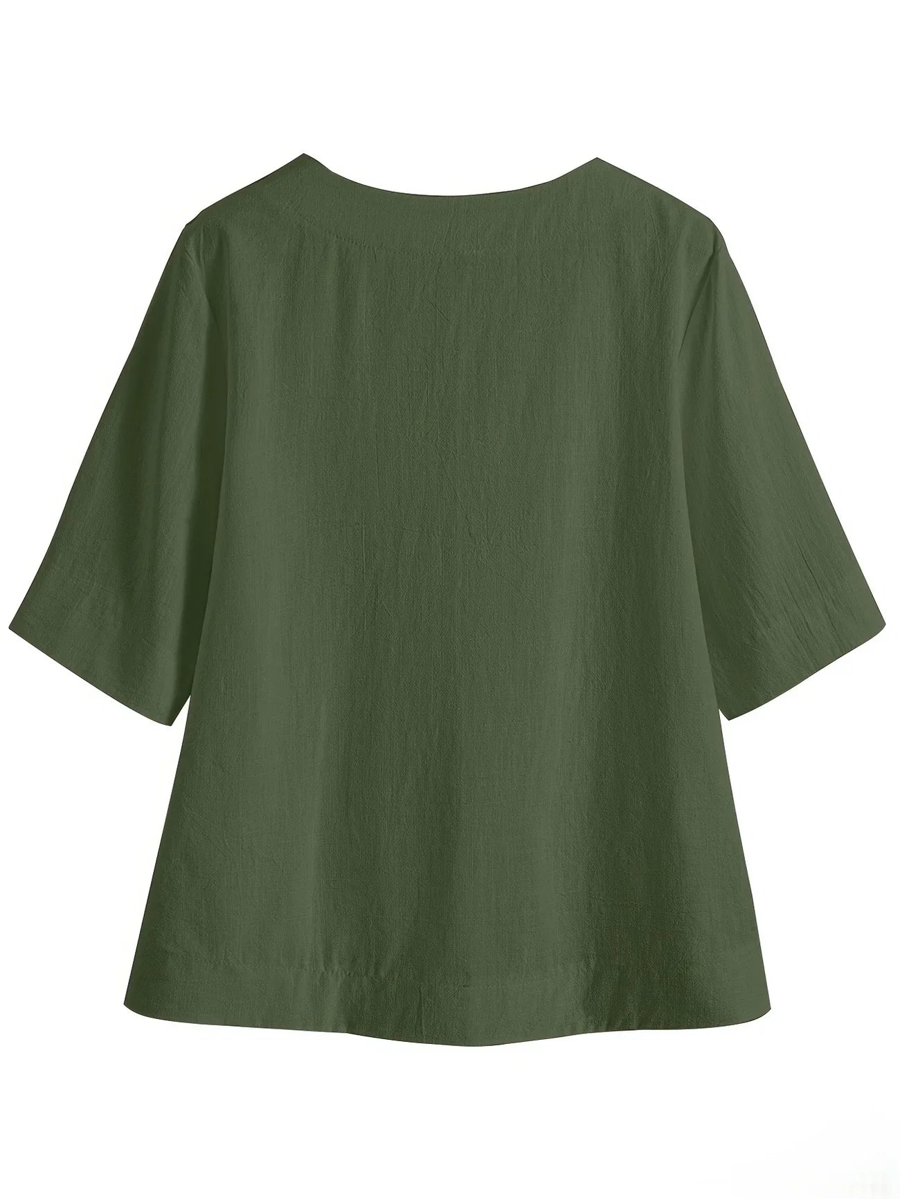 Mattea – Casual Loose-Fitting Top with V-Neck