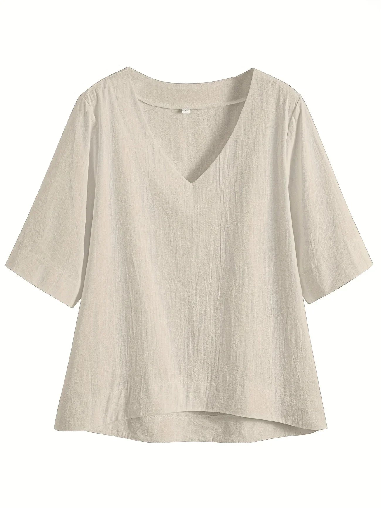 Mattea – Casual Loose-Fitting Top with V-Neck
