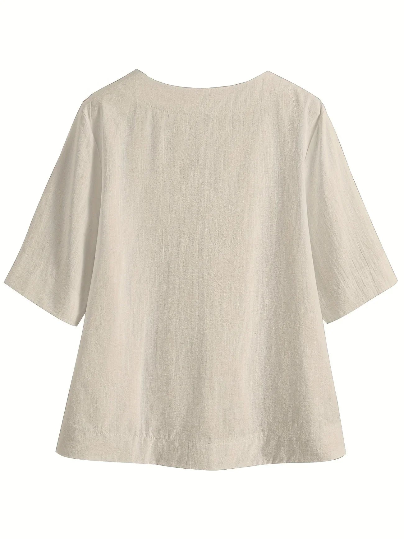 Mattea – Casual Loose-Fitting Top with V-Neck