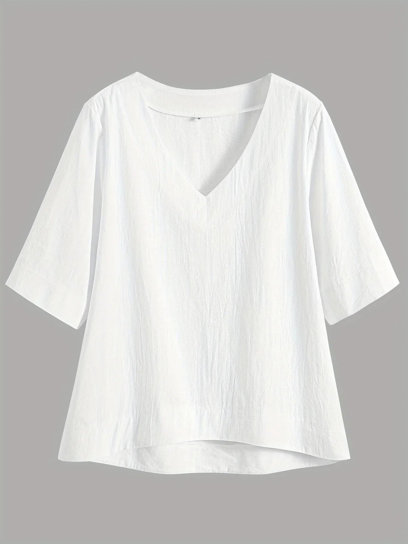 Mattea – Casual Loose-Fitting Top with V-Neck