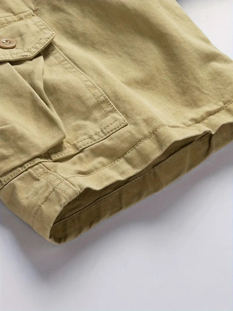 Mauro - Elegant Short Pants with Multiple Pockets