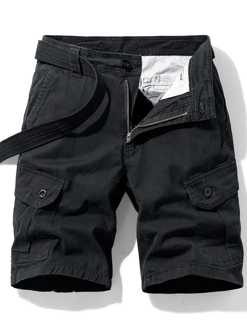 Mauro - Elegant Short Pants with Multiple Pockets