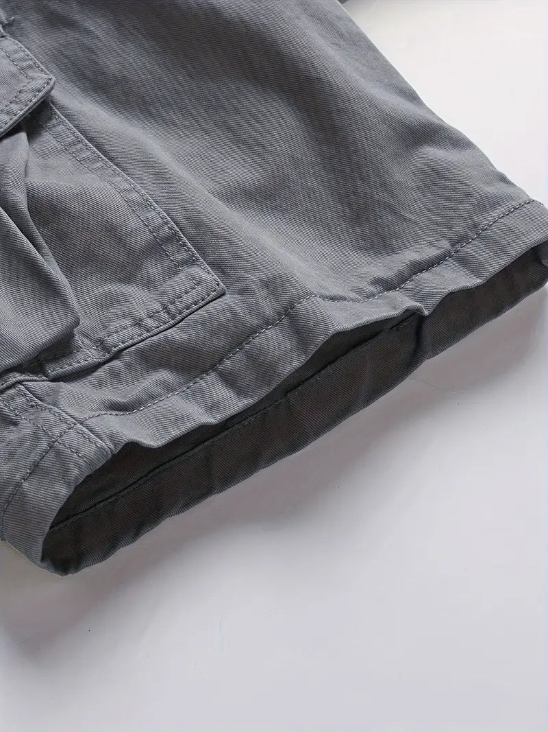 Mauro - Elegant Short Pants with Multiple Pockets