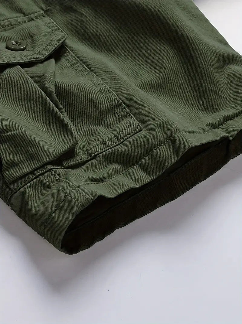 Mauro - Elegant Short Pants with Multiple Pockets
