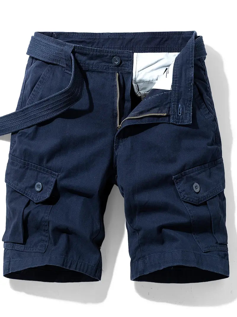 Mauro - Elegant Short Pants with Multiple Pockets