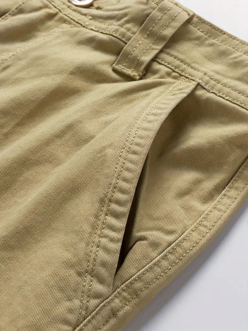 Mauro - Elegant Short Pants with Multiple Pockets