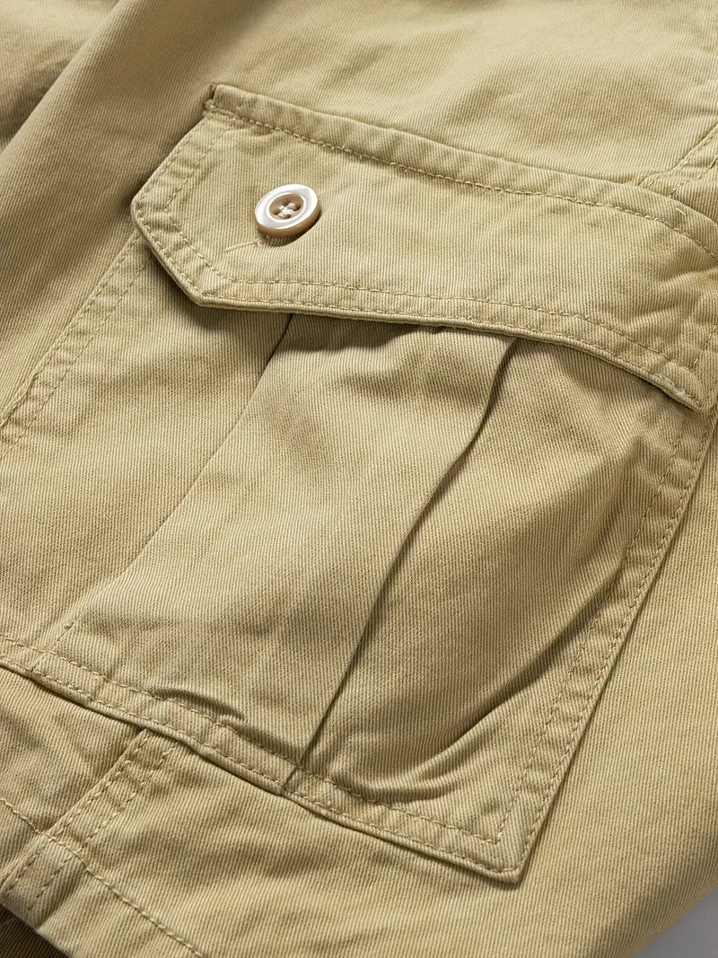 Mauro - Elegant Short Pants with Multiple Pockets