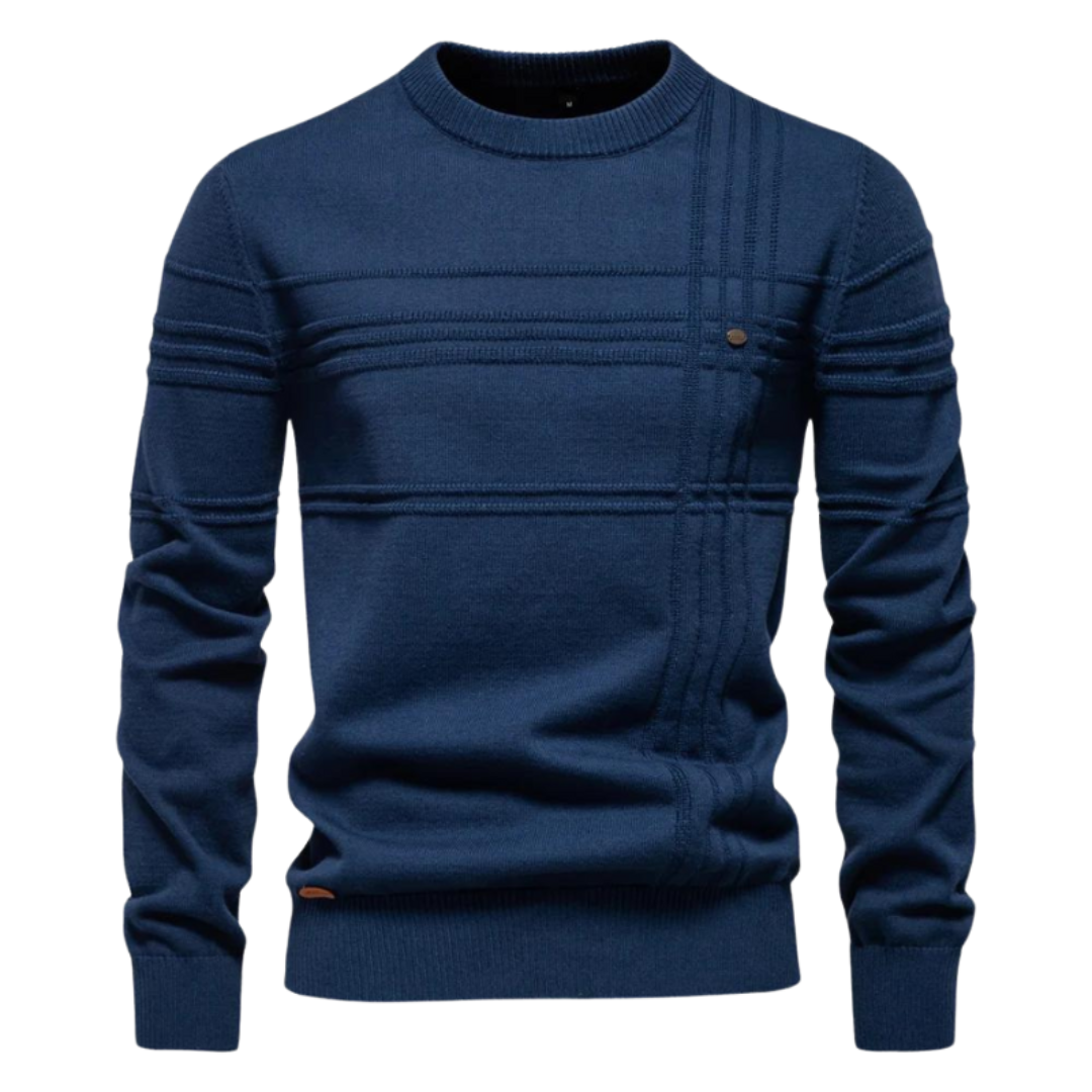 Maziarz - Elegant Sweater with Check Pattern