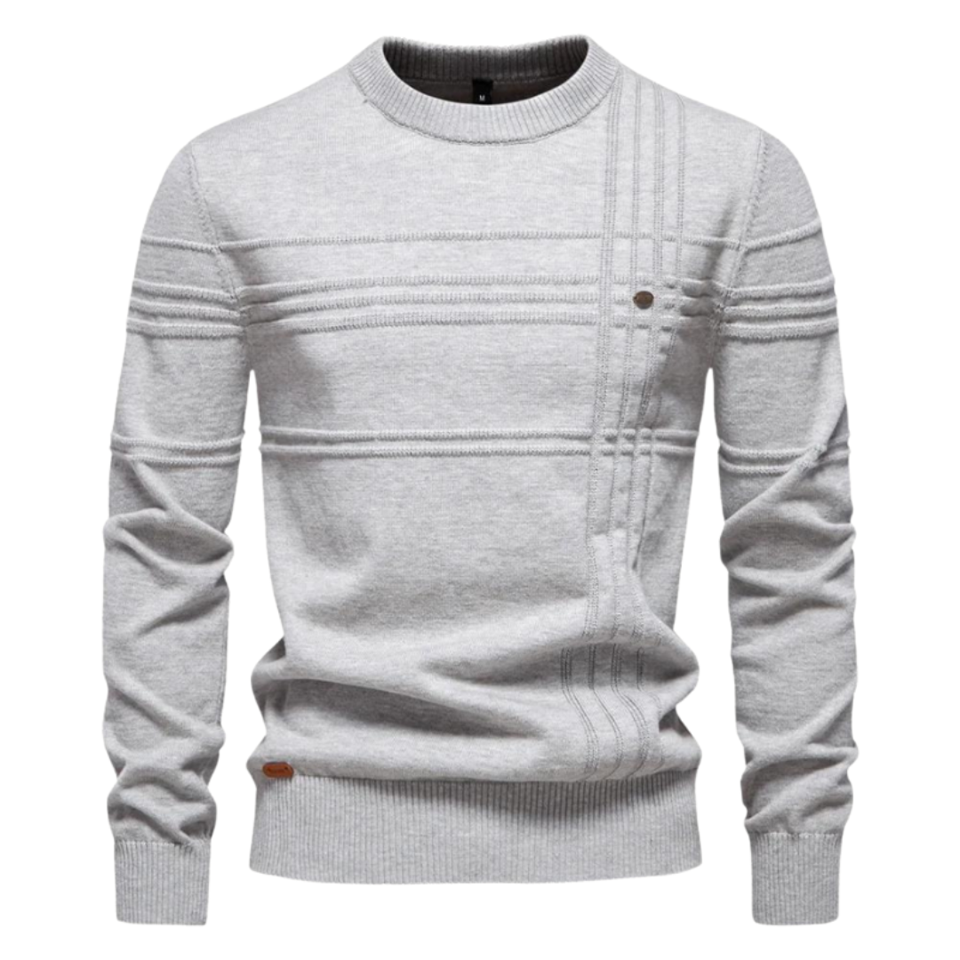 Maziarz - Elegant Sweater with Check Pattern