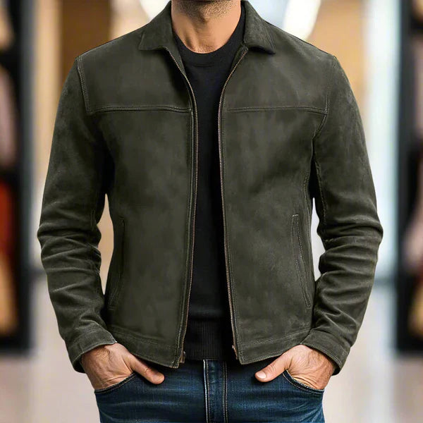 Mcmillan – Leather Jacket with Zipper