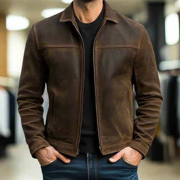 Mcmillan – Leather Jacket with Zipper