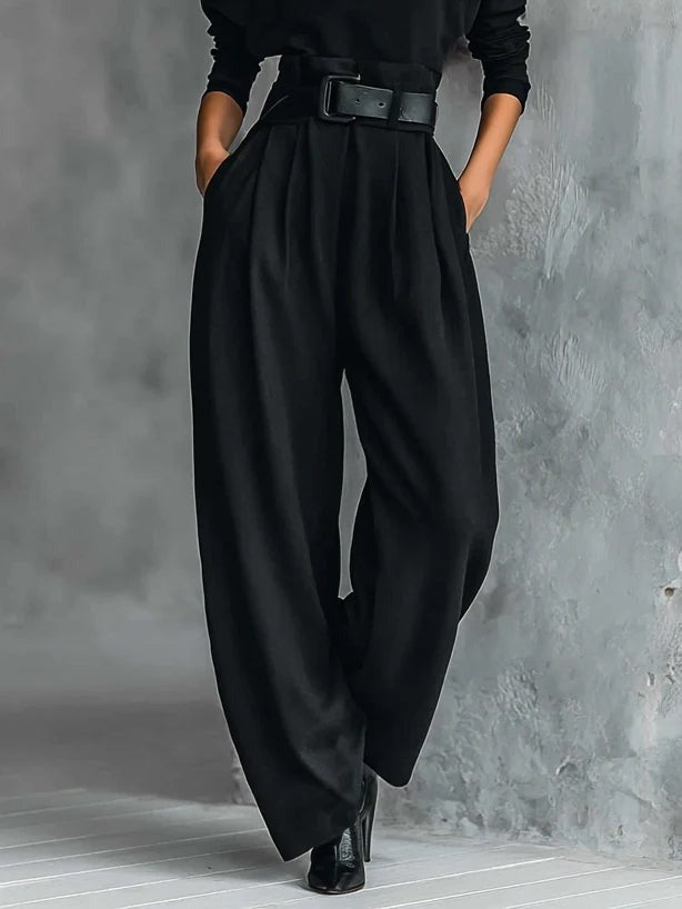 Melian – Jumpsuit with Turtleneck, Wide Leg, and Belt