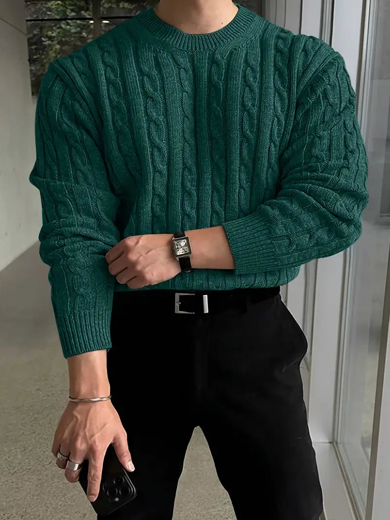 Mergim – Casual Knit Sweater with Long Sleeves