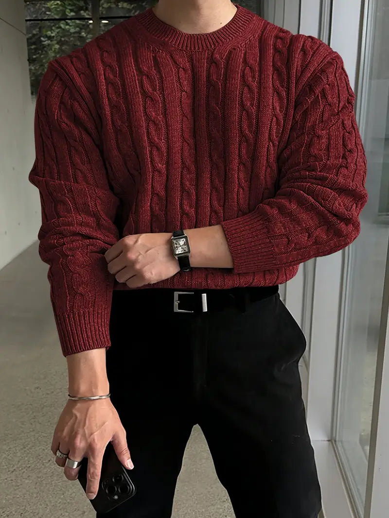 Mergim – Casual Knit Sweater with Long Sleeves