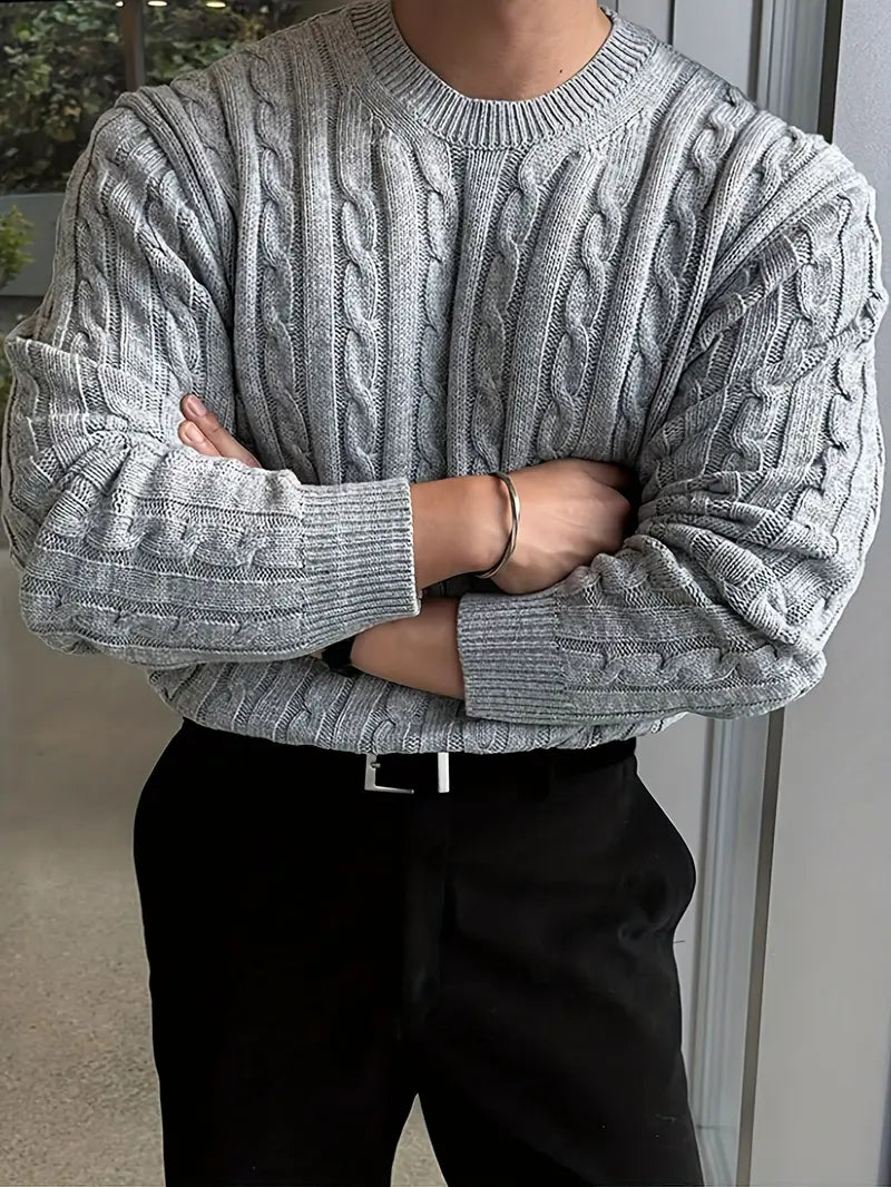 Mergim – Casual Knit Sweater with Long Sleeves