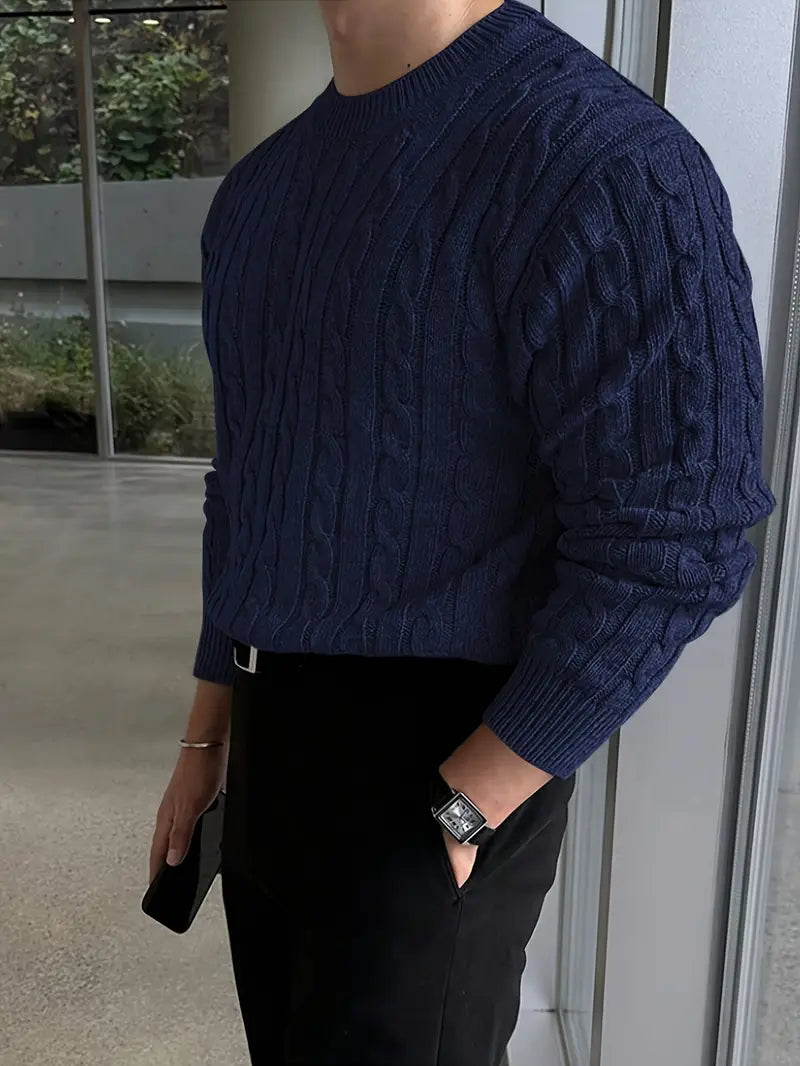 Mergim – Casual Knit Sweater with Long Sleeves