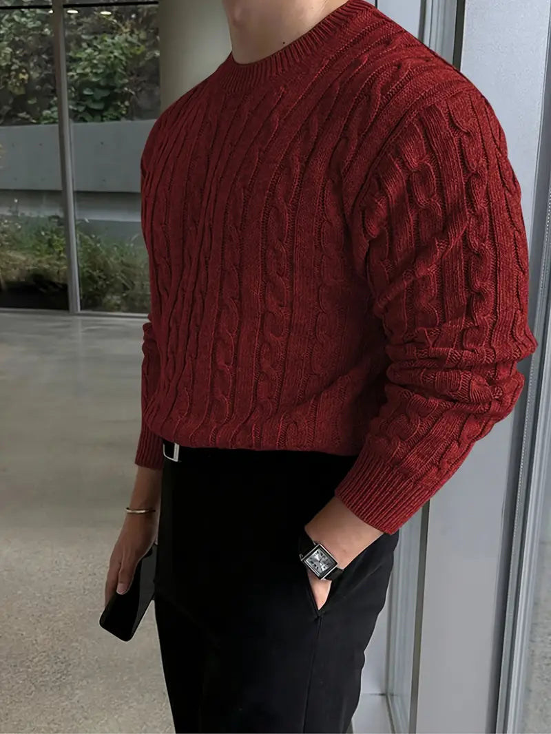 Mergim – Casual Knit Sweater with Long Sleeves