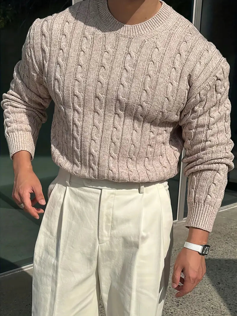 Mergim – Casual Knit Sweater with Long Sleeves