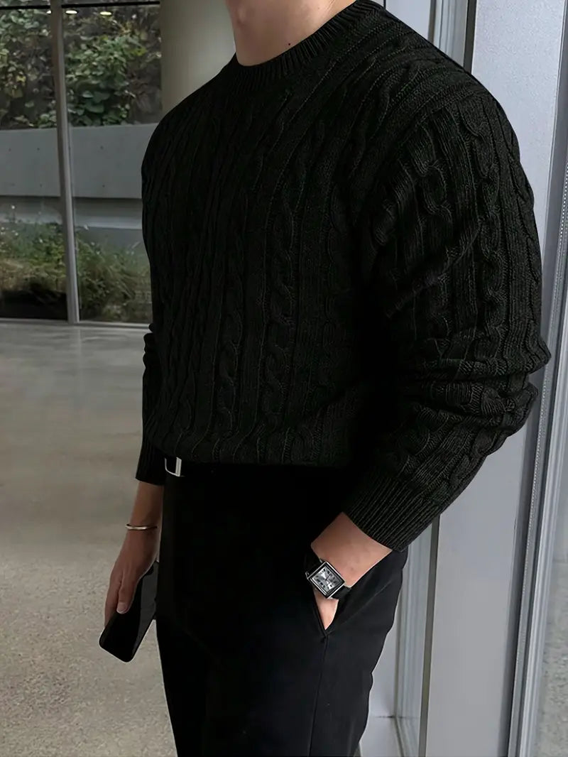 Mergim – Casual Knit Sweater with Long Sleeves